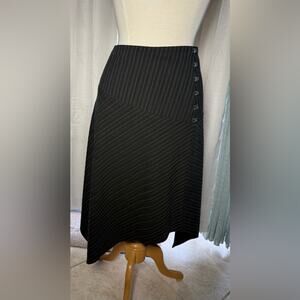 Que Black and Blue Asymmetrical Skirt